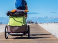 By bike to the beach on the North Sea coast Royalty Free Stock Photo