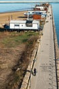 Bike trail zenith View of the city of Pescara, Abruzzo, Italy