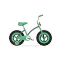 Bike with training wheels, kids bicycle vector Illustration Royalty Free Stock Photo