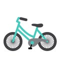 Bike transportation cartoon character side view vector illustration