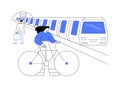 Bike transportation facility abstract concept vector illustration.