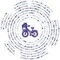 bike vector icon. bike editable stroke. bike linear symbol for use on web and mobile apps, logo, print media. Thin line Royalty Free Stock Photo