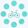Bike vector icon sign symbol Royalty Free Stock Photo