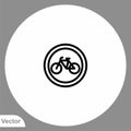 Bike vector icon sign symbol Royalty Free Stock Photo