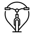 Bike view parking icon outline vector. Area place