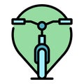 Bike view parking icon vector flat