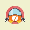 bike visor. Vector illustration decorative design Royalty Free Stock Photo