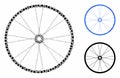 Bike wheel Composition Icon of Spheric Items