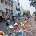 Bikecycle at the old city Jakarta Royalty Free Stock Photo