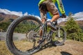 Biker-boy in Himalaya mountains Royalty Free Stock Photo