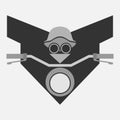 Biker concept minimal symbol