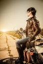 Biker girl Royalty Free Stock Photo