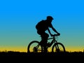 Biker girl silhouette