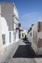 Biker in Megalochori, Santorini Royalty Free Stock Photo