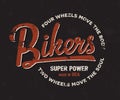 Biker, motorbike, motorcycle typography. Vintage racer tee print design. T-shirt graphics.