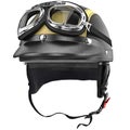 Biker motorcycle helmet with goggles retro style Royalty Free Stock Photo