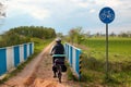 Biker ride on the Green Velo bicycle route in Warmian-Masurian Voivodeship, the longest consistently marked cycle trail in Eastern