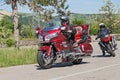 Biker riding Honda Goldwing