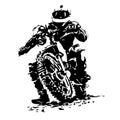 Biker riding a motorcycle Royalty Free Stock Photo