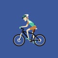 A biker riding a mountain bike, Vector illustration