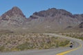 Biker on Route 66 Oatman Road