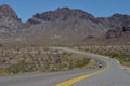 Biker on Route 66 Oatman Road