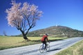 Biker in spring