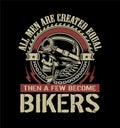 Biker T-shirt design templates. Motorcycle typography, t-shirt graphics, vector emblems. Biker t-shirt design elements.