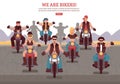 Bikers Background Illustration Royalty Free Stock Photo