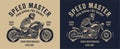 Bikers club vintage label Royalty Free Stock Photo
