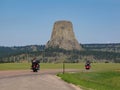 Bikers on the road to Devils Tower