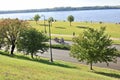 Bikers Pedal Riverside Drive