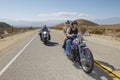 Bikers Riding On Country Road Royalty Free Stock Photo