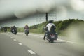 Bikers riding on the road Royalty Free Stock Photo