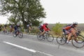 Escorting a group of bikers on a street race Royalty Free Stock Photo