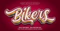 Bikers Text Style Effect. Editable Graphic Text Template