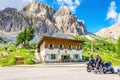 Bikers touring European Alps, Italy