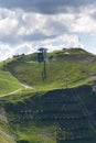 Bikers trail to Schattberg-Ost mountain station, Saalbach-Hinterglemm, Alps, Austria