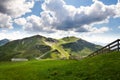 Bikers trail to Schattberg-Ost mountain station, Saalbach-Hinterglemm, Alps, Austria