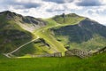 Bikers trail to Schattberg-Ost mountain station, Saalbach-Hinterglemm, Alps, Austria