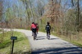 Bikers on a trail in the Wolf River Greenway