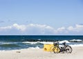 Bikes at a beach Royalty Free Stock Photo
