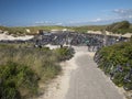 Bikes on the beach dunes. Royalty Free Stock Photo