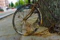 Bikes fished out of the canal by city cleaners