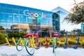 Bikes at Googleplex - Google Headquarters Royalty Free Stock Photo
