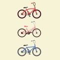 3 bikes illustration