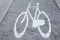 Bikes Lane Symbol, Amsterdam Royalty Free Stock Photo