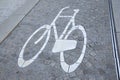 Bikes Lane Symbol, Amsterdam Royalty Free Stock Photo