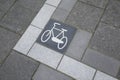 Bikes Lane Symbol, Amsterdam Royalty Free Stock Photo