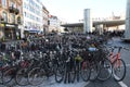 Bikes parked iat Norreport train station